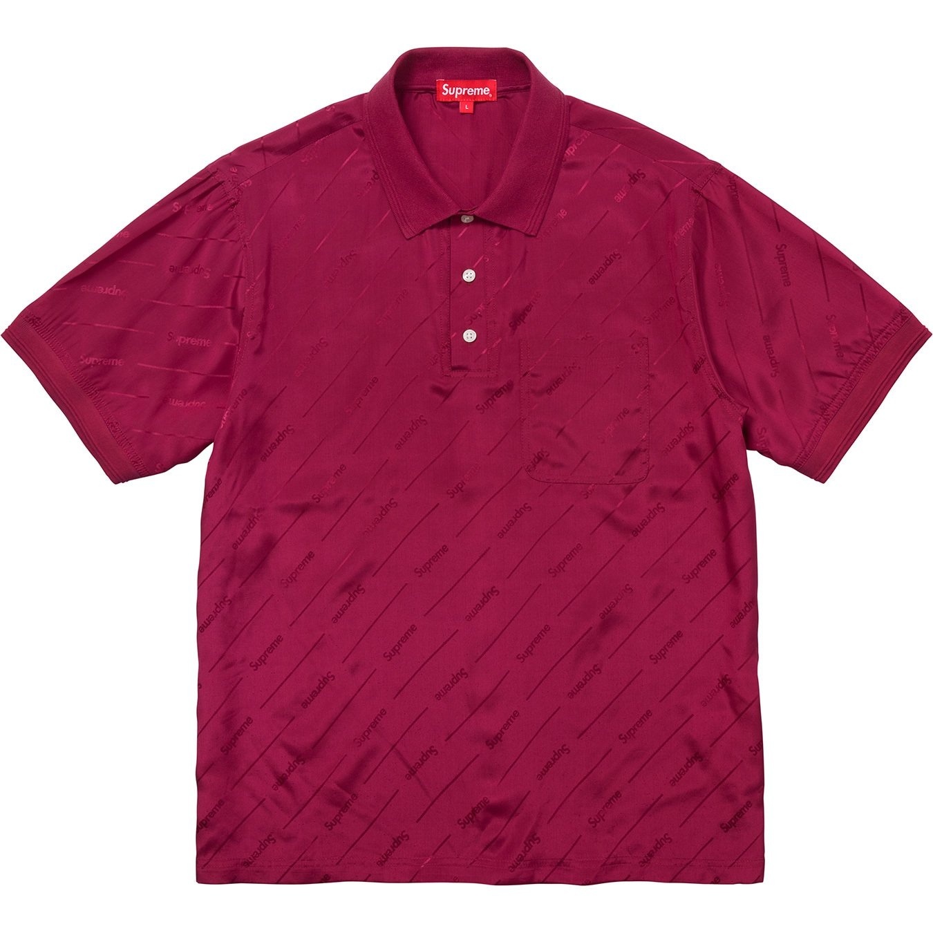 Jacquard Logo Silk Polo view 3